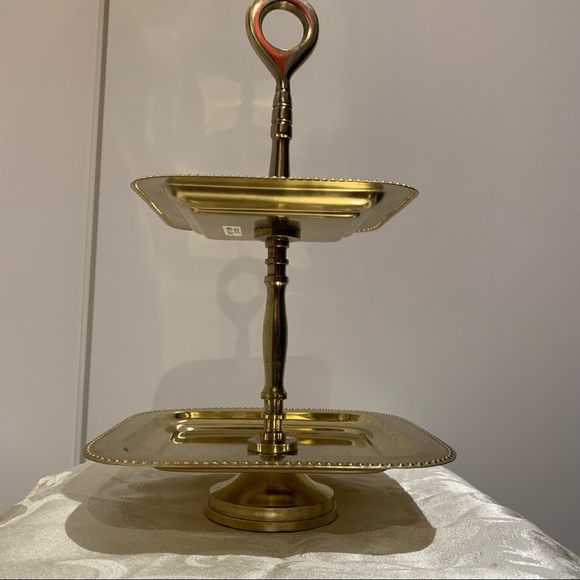 Gold Tiered Serving Tray - Picture 2 of 6
